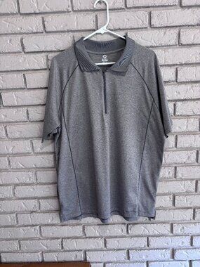 Merrell Polo Shirt Men's Granite Heather 1/4 Zip Connect Polo Wicking XL